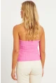 Kadın Pembe Straplez Triko Bluz YV240