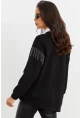 Kadın Siyah Asimetrik Sweatshirt BK1526