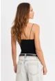 Kadın Siyah Askılı Body LİK15
