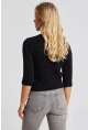Kadın Siyah Balıkçı Yaka Triko Kazak KZ2499