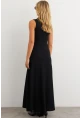 Kadın Siyah Basic Maxi Elbise MTF29