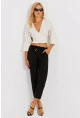 Kadın Siyah Beli Lastikli Pantolon GÇ161