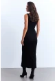 Kadın Siyah Kaşkorse Maxi Elbise MK64