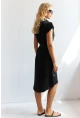 Kadın Siyah Midi Gömlek Elbise PP5509