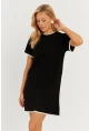Kadın Siyah Mini Triko Elbise MİW1356