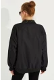 Kadın Siyah Oversize Mont QRS8359