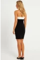 Kadın Siyah Straplez Mini Elbise MEN2051