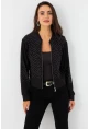 Kadın Siyah Taşlı Ceket RLO81