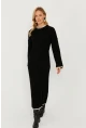 Kadın Siyah Triko Maxi Elbise SF2538