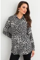Kadın Taş-Siyah Desenli Gömlek MASF227