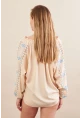 Kadın Vanilya Nakışlı Bluz MPC1344