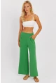 Kadın Yeşil Beli Lastikli Pantolon J23434