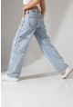 Açık Mavi Geniş Paça Jean Pantolon