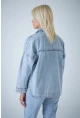 Kadın Açık Mavi Denim Gömlek TSS101