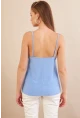 Kadın Bebe Mavi Desenli Dantelli Atlet LPP50081-90