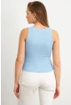 Kadın Bebe Mavi Patlı Kaşkorse Bluz MK02