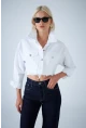 Kadın Beyaz Kısa Denim Ceket TSS103