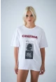 Kadın Beyaz Pinterest T-Shirt RAİ010