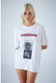 Kadın Beyaz Pinterest T-Shirt RAİ010