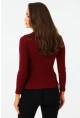 Kadın Bordo Çıtçıtlı Kaşkorse Bluz EY2983