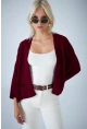 Kadın Bordo Yarasa Kol Hırka YV357
