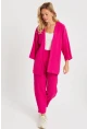 Kadın Bürümcük Kimono Takım Fuşya Q983