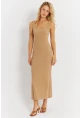 Kadın Camel Kaşkorse Midi Elbise MK26