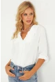 Kadın Ekru Fırfırlı Gömlek RLO19