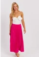 Kadın Fuşya Beli Lastikli Pilise Etek OW145