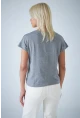 Kadın Gri V Yaka T-Shirt LPP1311