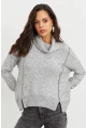 Kadın Gri Yumoş Sweatshirt İZ87