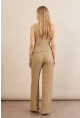 Kadın Haki Gofre Yelek Pantalon Takım FLU330