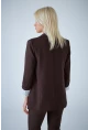 Kadın Kahverengi Çizgi Astarlı Blazer Ceket BES3049