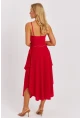 Kadın Kırmızı Asimetrik Etek LV176