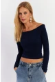 Kadın Lacivert Bluz HOR13