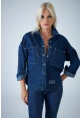 Kadın Mavi Denim Gömlek TSS101