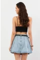 Kadın Mavi Denim Mini Etek TUR1000