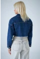 Kadın Mavi Kısa Denim Ceket TSS103