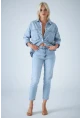 Kadın Mavi Yüksek Bel Jean TSS1001