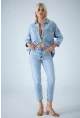 Kadın Mavi Yüksek Bel Jean TSS1001
