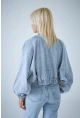 Kadın Mavi Yarasa Kol Denim Ceket TSS102
