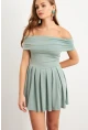 Kadın Mint Madonna Yaka Midi Elbise MON1262-1