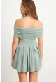 Kadın Mint Madonna Yaka Midi Elbise MON1262-1
