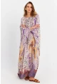 Kadın Multi İpek Kaftan Elbise MALO4010