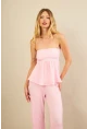 Kadın Pembe Bubble Alt Üst Takım FLU337