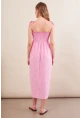 Kadın Pembe Gipeli Midi Plaj Elbisesi OR501