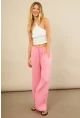 Kadın Pembe Müslin Pantolon FRO1004