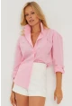 Kadın Pembe Taşlı Gömlek SF2550
