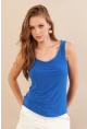 Kadın Saks Basic Bluz LPP1241-90