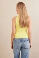 Kadın Sarı Polo Yaka Yumoş Yelek ZH050